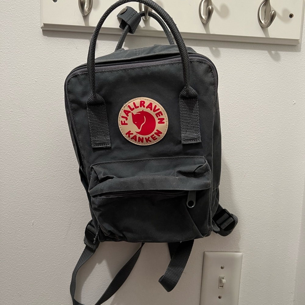 Fjallraven Kanken gray mini backpack
